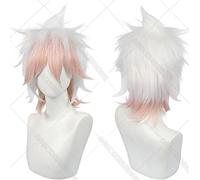 33cm Short Wig Danganronpa Komaeda Nagito Cosplay Costume Anime Dangan Ronpa Heat Resistant Hair Party Role Play Wigs