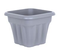 Wham 33cm Square Planter Plastic Lightweight Flower Pot Grey Flower Garden Basket
