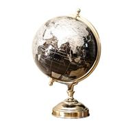 33cm Tall World Globe Vintage Black Rotating Atlas Home Decor Office Ornament