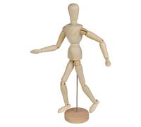 URBNLIVING 33cm Adjustable Wooden Mannequin Joint Moveable Poseable Human Body Man Art Manikin Figure Model Artist Drawing Sculpture with Flexible Limbs