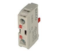 33E01 | BACO CONTACT BLOCK, N/C, SCREW TERMINALS, MAX 600V, MAX 10A