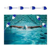 33FT-100FT Swimming Pool Safety Separator Float Line, Nylon Buoyancy Rope Marker, High Visibility White & Blue Lane Divider for Waterway Safety (93FT/28.3M)