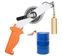 33Ft Stainless Steel Depth Gauging Tape With Brass Plumb Bob, Heavy Duty Sounding Tape For Water And Oil Measurement