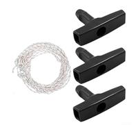 33ft Starter Rope for Snowblower Including Three Handles to Facilitate Smooth and Repeatable Pull Starts