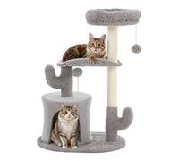 33IN Cat Tree Tall Multi-Level Tower For Indoor Pet Furniture Stable Kitty Play House With Sisal Scratching Post For Home