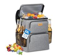 33L Insulated Cooler Backpack Leakproof for Beach Camping Picnic & Travel