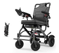 33lbs Ultra-Light Foldable Electric Wheelchair for Adults, All-Terrain Power Chair with 12-Mile Range & 12° Slope Climb, Airline Approved for Travel