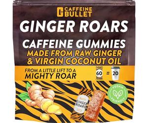 33mg Caffeine Chews | Ginger | 60 Gummies | Vegan Energy