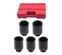 33mm 34mm 35mm 36mm 38mm Deep Impact Socket Set 1/2" Drive 6 point Hub Nut 5Pcs