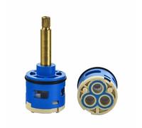 33mm Ceramic Tap Cartridge, Shower Faucet Cartridge Replacement Brass Shower Cartridge 3-Way Panel Diverter Cartridges Ceramic of Valve (33-90MM)