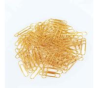 ( ) 33mm Golden Coloured Paper Clips Copper Round Stationery Keeping Important Documents Safely Together | Small Paper Metal Clip for Home, Office, School Stationery Paperwork (1000)