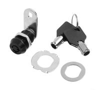 33mm Tubular Cam Lock with 2 Keyed Alike Keys for Cabinet and Desk Security, 90 Degree Turn Mechanism