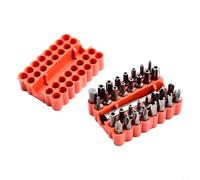 33pc Magnetic Extension Holder Screwdriver Bits Set with Quick Release, Chrome Vanadium Steel, 60mm Shank, for Tamper Star Security Screws, Hollow and Solid(Hollow)