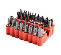 33pc Magnetic Screwdriver Bit Set with 60mm Extension Bit Holder for Security Torx Tamper-Resistant Star Bits, Chrome Vanadium Steel Tool Kit(Hollow)