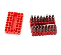 33pc Magnetic Screwdriver Bit Set with 60mm Extension Bit Holder for Security Torx Tamper-Resistant Star Bits, Chrome Vanadium Steel Tool Kit(Solid)