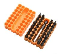 33pc Screwdriver Bits Set with /4 Inch Hex Shank, 25mm Length, Includes Cross, for Torx, Hex, Slotted, U, Y, Square and Special Shaped Bits