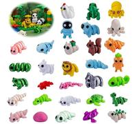 33PCS 3D Printed Animals, Mini 3D Printed Animals, Easter Basket Fillers, 3D Printed Toys, 3D Printed Fidget Toy,3D Animals, Easter Fidget, 3D Printed Mini, Animals,Birthday Gifts Party Favors Adults