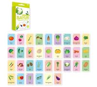 33Pcs Bilingual Flashcards With Indonesian And English Animal Words For Kids Language Development And Education Cognitive Development Toy
