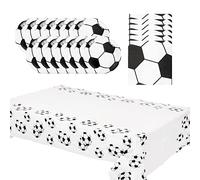 33Pcs Football Paper Napkin,Plates Football Table Cloth Party Decorations Disposable, GOAL World Cup Soccer Design,White Football Soccer Table Cloth for Sport Game,Kids Holiday,Football Fans party