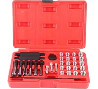 33PCS Glow Plug Thread Repair Kit, Thread Repair Tool Cylinder Head Metric Thread Restorer Set rivet nut tool rivet nut kit Rethreading Kit Tool Spark Plug Engine Standard Screw Threading UNC UNF