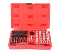 33PCS Glow Plug Thread Repair Kit, Thread Repair Tool Cylinder Head Metric Thread Restorer Set rivet nut tool rivet nut kit Rethreading Kit Tool Spark Plug Engine Standard Screw Threading UNC UNF