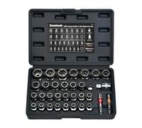 33Pcs Impact Bolt Extractor, Removes Rusted Stripped Frozen Lug Nuts Screws | Impact Lug Nut Remover Kit, Extraction Socket Set, Locking Wheel Nut Removal Socket tool