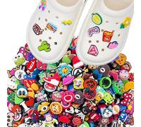 33Pcs Random Shoe Charms Set Cute Shoe Charms for Croc,PVC Shoe Decorations for Clogs Sandals