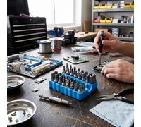 33Pcs Security Screwdriver Bit, 1/4in Chrome Vanadium Steel Hex Shank Tool Set Kit with Storage Box, Compatible with Automotive & Computer Repair Maintenance Repair