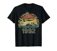 33rd Bday Gifts for Men November 1992 33 Year Old T-Shirt