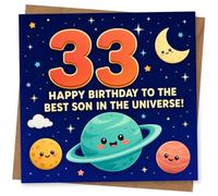 33rd Birthday Card for Son - Best Son in the Universe Space