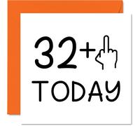 33rd Birthday Card Funny for Women - Novelty Middle Finger - Rude Birthday Cards for Men, 145mm Greeting Cards, Joke Banter Cards Daughter Step Son Sister Brother Auntie Uncle
