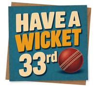 33rd Birthday Card, Retro Design | Eye-catching greeting card; Retro artwork for a 33rd birthday with a warm, memorable feel