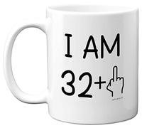 33rd Birthday Gifts for Women Men, Rude Novelty Mug Middle Finger, Gag Joke Gifts, Perfect Funny Mugs for Thirty-Three Thirty-Third Birthday Present, 11oz Ceramic Coffee Mugs