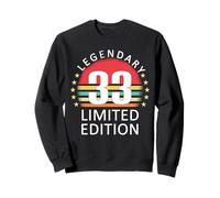 33rd Birthday Vintage Legendary Limited Edition Retro B-Day Sweatshirt