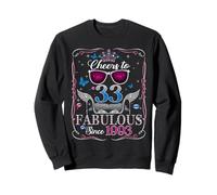 33rd Birthday Women Cheers to 33 Years Fabulous Since 1993 Sweatshirt