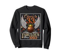 33rd Birthday Women Cheers to 33 Years Fabulous Since 1993 Sweatshirt