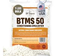 33rd PARALLEL | BTMS 50 (1 LBS / 16 Oz) Conditioning Emulsifier | 100% Natural Plant Derived | Behentrimonium Methosulfate Cetearyl Alcohol Emulsifying Conditioner | Product of USA (1 POUND)