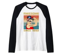 33th Birthday Gift 33 Years Old for Women Retro Vintage 1993 Raglan Baseball Tee