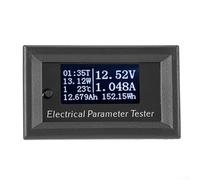 33V3A Multi-Parameter Battery Tester For DC Power Sources Measuring Voltage Current Power Energy Capacity Time And Temperature Accurately(Blue)