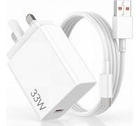 33W Fast Charger Plug with 1M Charging Cable for Xiaomi Redmi Note 14 13 12 12s 11 10 9 8 Mi 13 12 11 10 Lite 10T Pro 10S Poco C75 A5 F3 X6 X5 X4 M7 M6 M5 M4