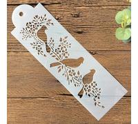 33X10cm Magpie Bird Scrap Stencils for Painting on Wood Canvas Paper Floor Laser Cut Painting Stencil for Home Decor DIY Craft Projects