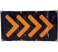 33x18 Inches Foldable LED Warning Sign - High Brightness Magnetic Arrow Guide Sign for Indoor/Outdoor Use(Black)