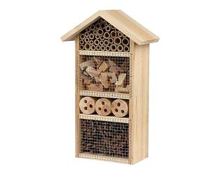 33x20x10cm Natural Eco-Friendly Bug Bee Insect Hanging House Wooden Hotel for Bees Butterflies Insects in Garden