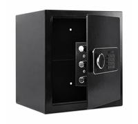 33x33x36cm Steel Security Safe Box with Digital Keypad & Emergency Keys - 35L Electronic Lock Storage for Cash, Jewellery, Documents, A4 Files - Black