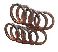 33x41.5x5 Pipe Gasket Compatible with Hyosung GT250 Naked 04-07 GT250Ri 11-14 GV250 Aquila 00-15 MS3 125i 250i 08-10 part(10 pcs)