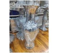 33X63Cm Large Silver Ceramic Mirrored Pot Flower Floor Vase Style 01