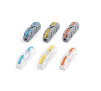 34/50/100PCS Lever Wire Connector For Fast Connection 1 to 1 inline Wire Connector Compact Splice Insulated Terminal 28-12 AWG IDGTTLDF(NC-221T Yellow,34PCS)