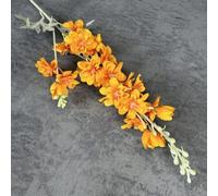 34.6" Blue Artificial Delphinium Flowers, Long Stem Fake Flowers Vase Flower Arrangement for Home Office Garden Wedding Table Vase Decor 5pcs (orange)