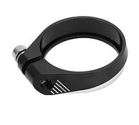 34.9mm Bike Seat Post Clamp Aluminium Alloy Quick Release Seatpost Collar Lightweight Strong Durable Mountain Road Cross Country (Black)
