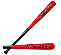 34" - C243- Cupped Pro Maple Wooden Baseball Bat in 34"/Barrel Diameter 2-1/2" /Weight:-3 oz for Adult-Youth-Professional Players & Leagues in Black & Red by Player Sports Goods LLC